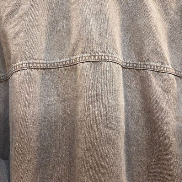 NWT Universal Thread Women's Barrel Chore Denim Jacket Green Silver Snaps 4X - Picture 6 of 11